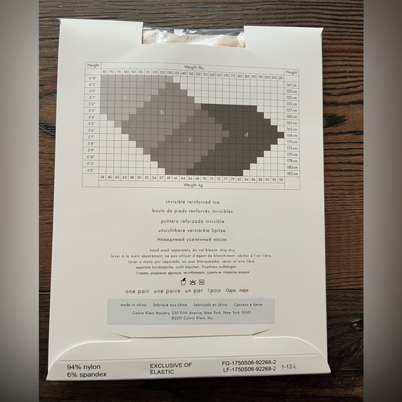 Womens Lot of 2 CALVIN KLEIN Triangular Fish Net Tights Chiffon Black Size a/b - Picture 8 of 11